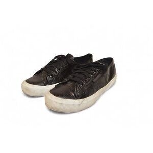 Superga Black Faux Lizard Sneakers Women’s Size 39 EU / 8.5 US Casual Shoes